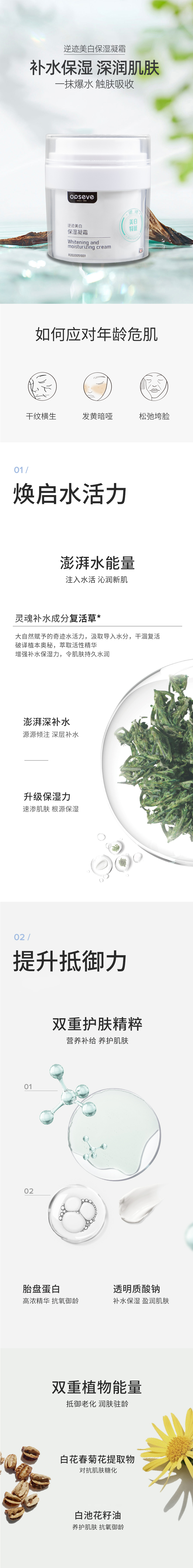 美白保濕凝霜OEM貼牌代加工 美白保濕凝霜OEM貼牌代加工