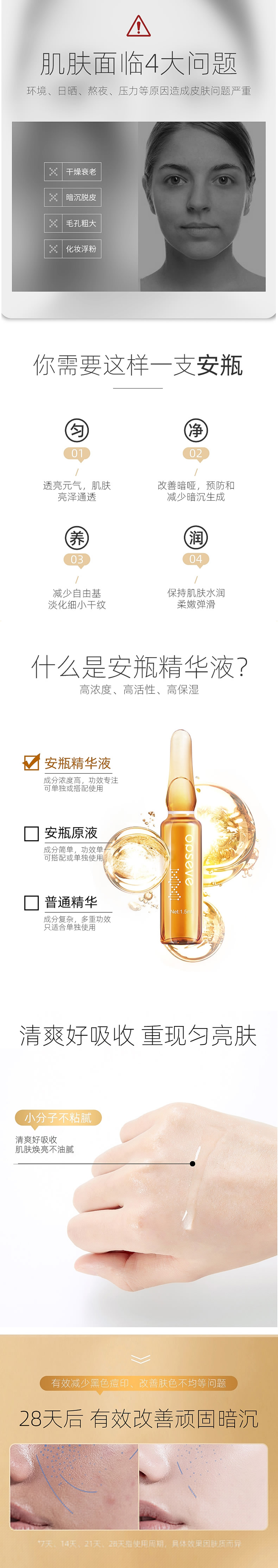 美白淡斑安瓶精華OEM代加工 美白淡斑安瓶精華OEM代加工